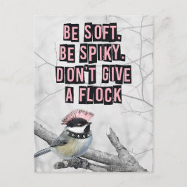 Postal Pájaro Punk Alternativo Anti Conformidad