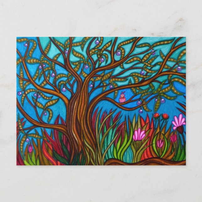 Postal Pájaro solitario (Anverso)