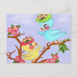 Postal pájaros
