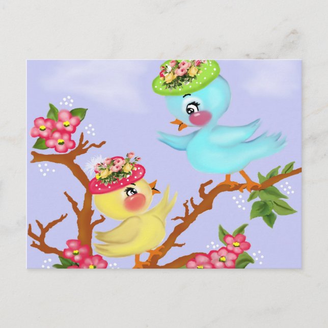 Postal pájaros (Anverso)