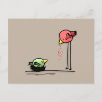 pájaros amorosos personalizado de corazón bebé fam
