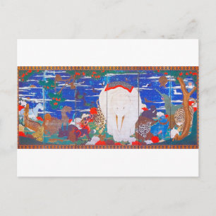 Postal Pájaros, Animales y Plantas Floreciendo (Derecha) 