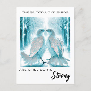 Postal *~* Pájaros de Amor Aniversario AP54 Arte Invierno