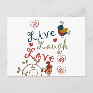 Postal Pájaros del amor