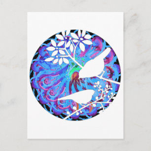 Postal pájaros japoneses
