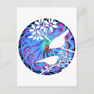Postal pájaros japoneses