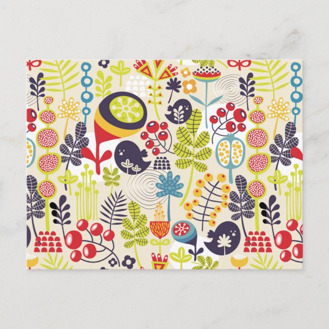 Postal Pájaros pequeños personalizados (Anverso)