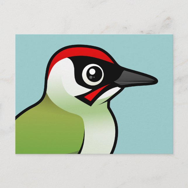 Postal Pájaros verdes (Anverso)