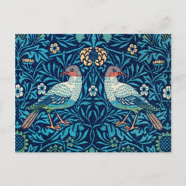 Postal Pájaros, William Morris (Anverso)