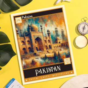 Postal Pakistán Pintura de época