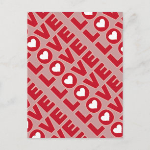 Postal palabra de amor con corazón