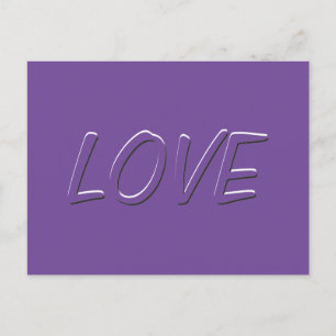 Postal Palabra de amor moderada en blanco y negro