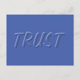 Postal Palabra de confianza moderada de pinturas en blanc