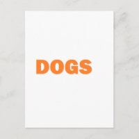 Palabra DOGS en amarillo