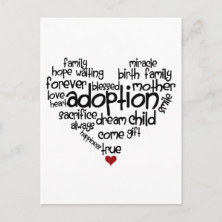 Postal Palabras de adopción