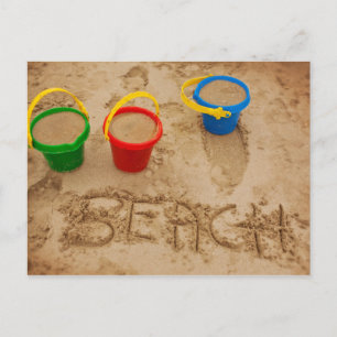 Postal Palabras de arena de playa