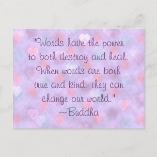 Postal Palabras de Buda Kind Cita Postcard