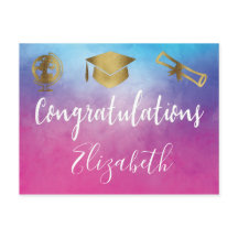 Palabras de gota de graduación del Fiesta rosado d