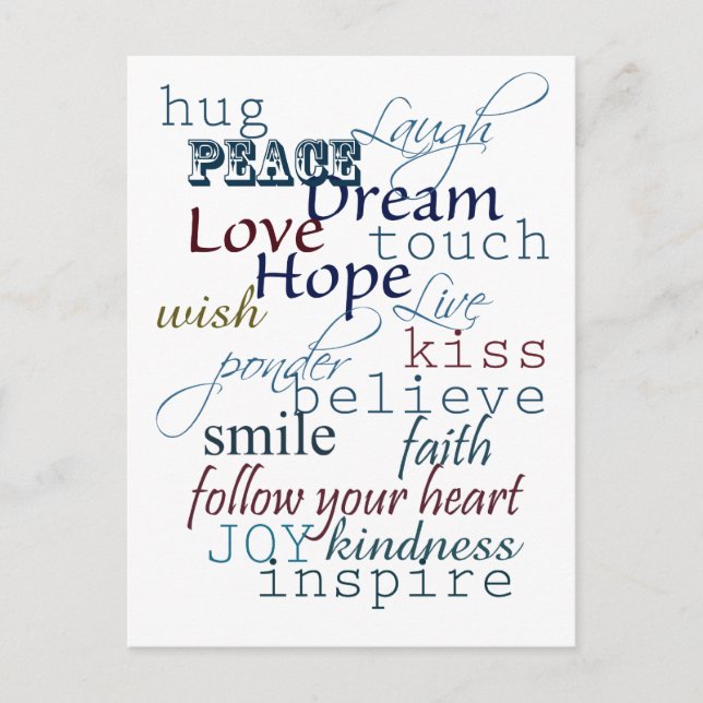 Postal Palabras de inspiración (Anverso)