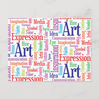 Postal Palabras de inspiración de artista creativo o dise