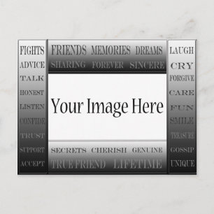 Postal Palabras de marco de amistad-imagen de ShirleyTayl