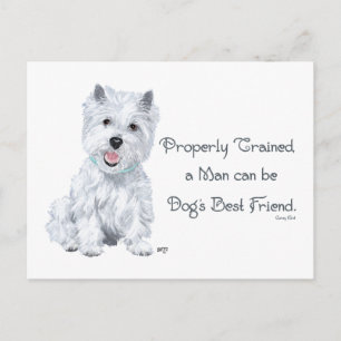 Postal Palabras de Sabiduría de Westie