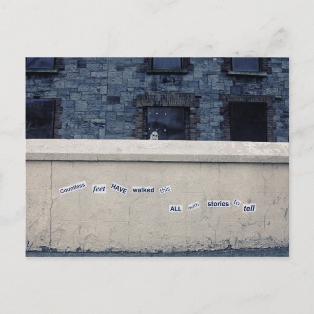 Postal Palabras en la pared (Anverso)