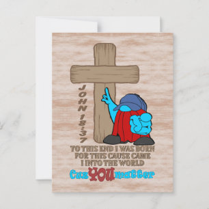 Postal Palabras Inspiradoras de la Cruz de Cristo Rufus