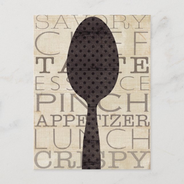 Postal Palabras para la cocina (Anverso)