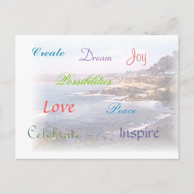 Postal Palabras por las que vivir (Anverso)