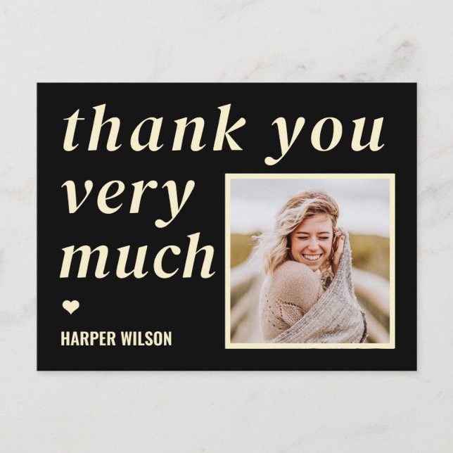 Postal Palabras Singulares Foto Gracias Postcard (Anverso)