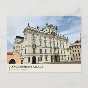 Postal Palacio Arzobispal en Praga Histórica