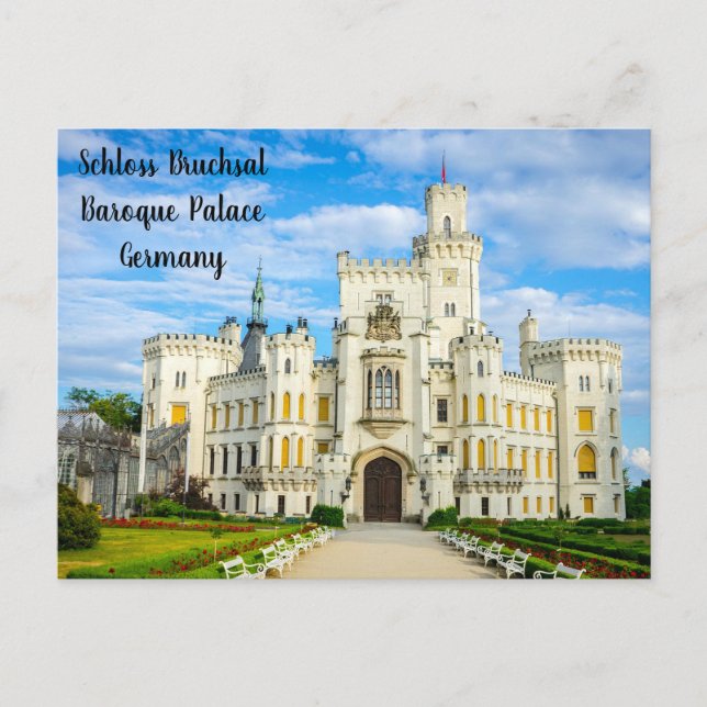 Postal Palacio Barroco Schloss Bruchsal – Alemania (Anverso)