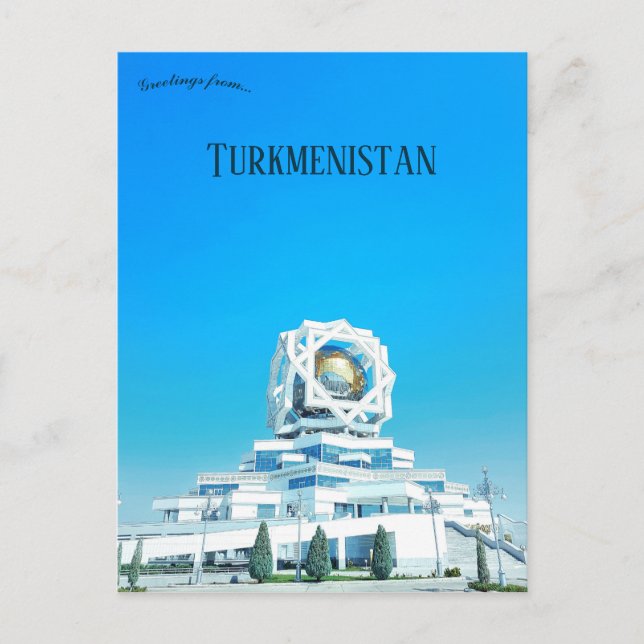 Postal Palacio boda en Asjabad Turkmenistán (Anverso)