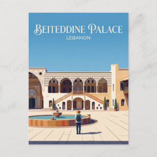 Postal Palacio de Beiteddine Líbano