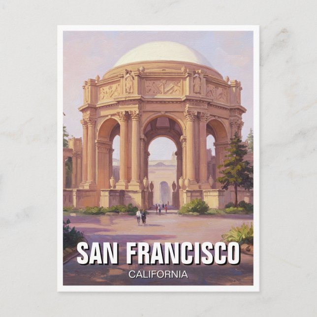 Postal Palacio de Bellas Artes de San Francisco de Califo (Anverso)