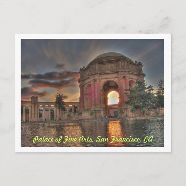 Postal Palacio de Bellas Artes, San Francisco (Anverso)