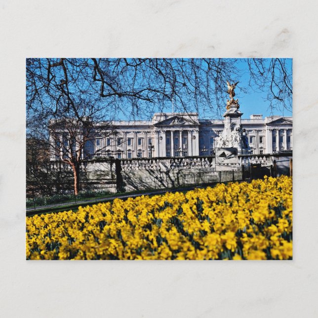 Postal Palacio de Buckingham, flores de Londres (Anverso)