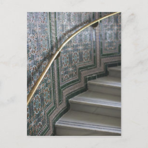 Postal Palacio de Comunaciones, azulejos moriscos
