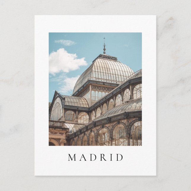 Postal Palacio de Cristal del Retiro, Madrid  (Anverso)