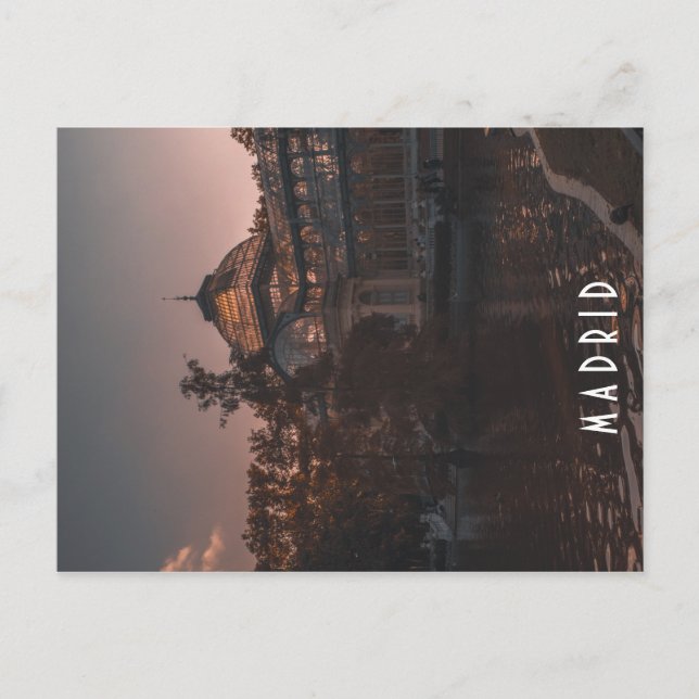 Postal Palacio de Cristal Retiro Madrid (Anverso)