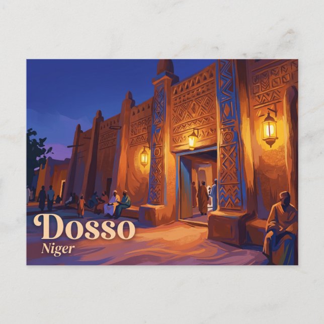 Postal Palacio de Dosso Níger (Anverso)