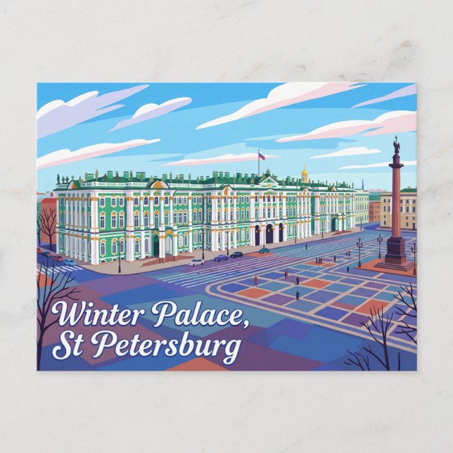 Postal Palacio de Invierno Rusia (Anverso)