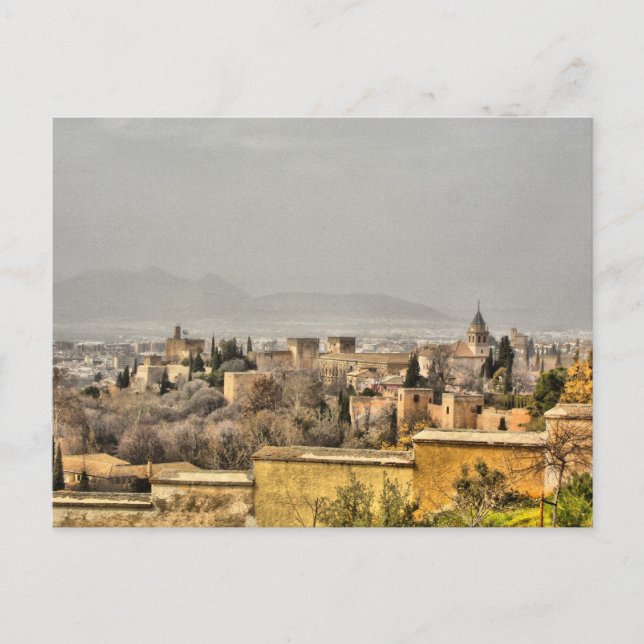 Postal Palacio de la Alhambra, Granada, España (Anverso)