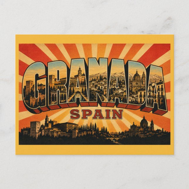 Postal Palacio de la Alhambra Granada España (Anverso)