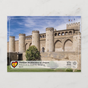 Postal Palacio de la Aljafería - Patrimonio Mundial de la