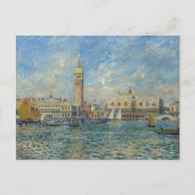 Postal Palacio de los Dogas, Venecia - Pierre-Auguste Ren (Anverso)