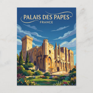Postal Palacio de los Papas Francia