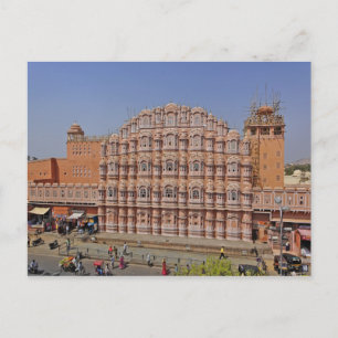 Postal Palacio de los vientos (Hawa Mahal), Jaipur, la