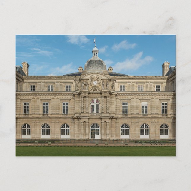 Postal Palacio de Luxemburgo Senado Francés París Francia (Anverso)